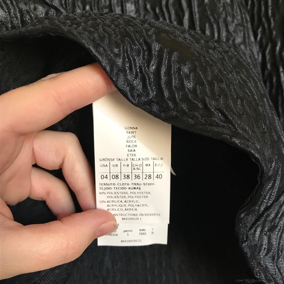 NWT Max & Co. Asymmetrical Black Textured Skirt - Picture 5 of 8